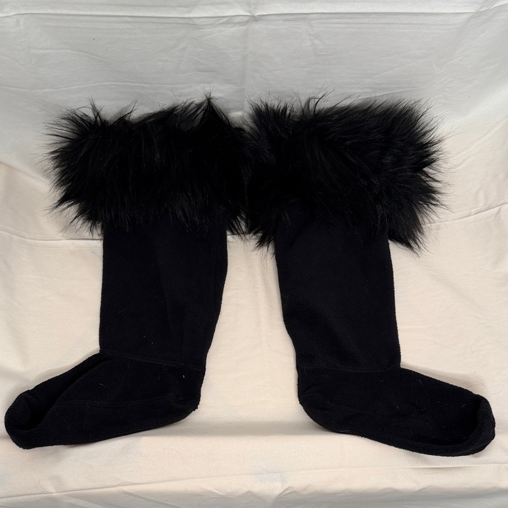 Hunter Black Faux Fur Tall Boot Liners